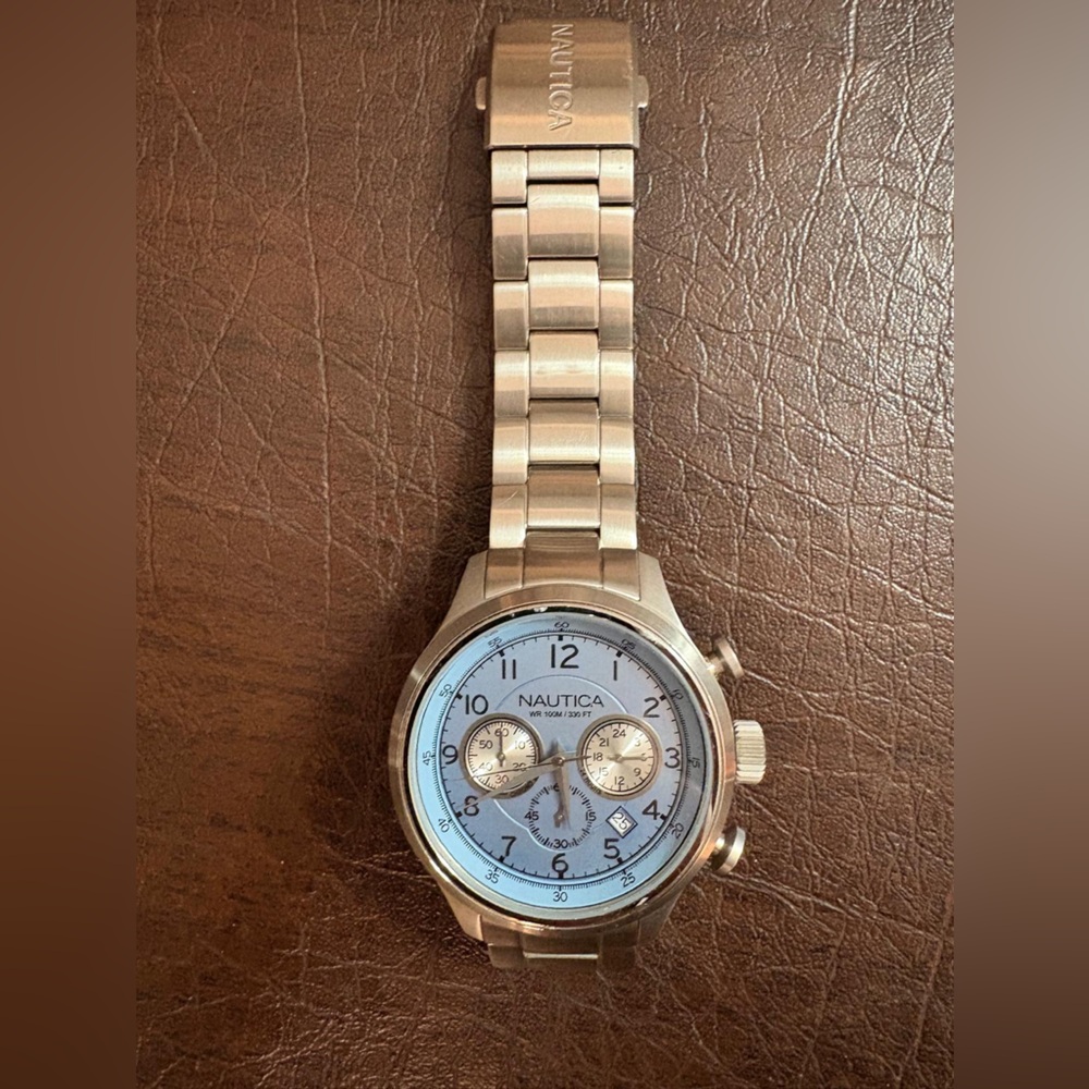 Nautica Chronograph Stainless Steel Watch View 2